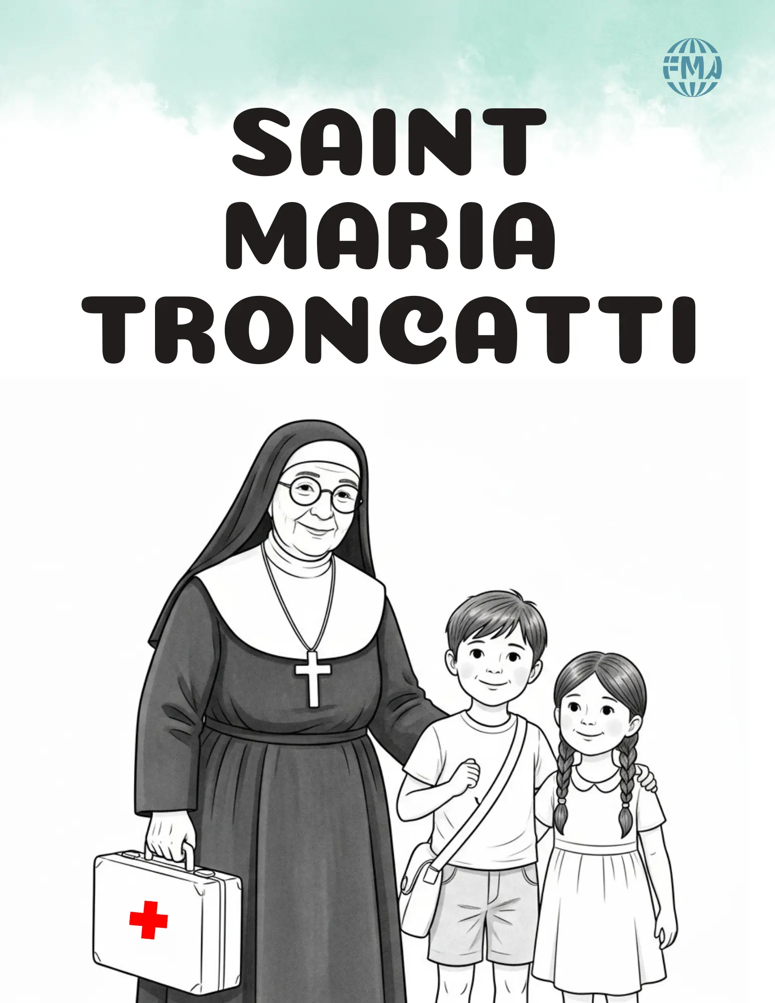 Sr Maria Troncatti, kids coloring book