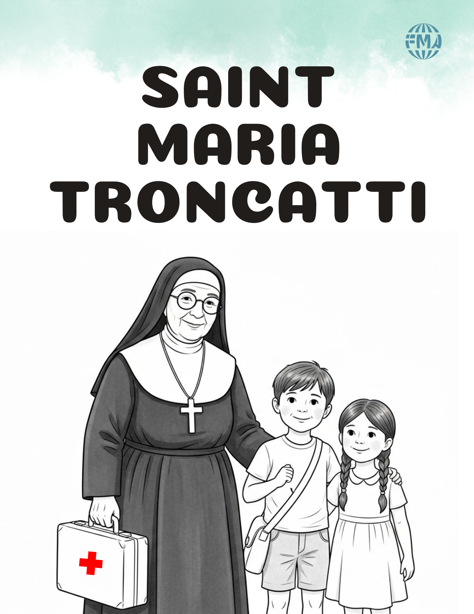 Sr Maria Troncatti, kids coloring book